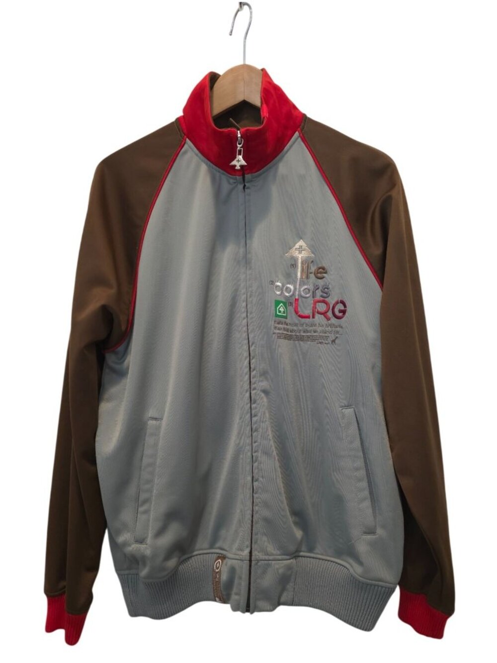 Vintage Y2K LRG 1947 LIFE COLORS Casual Streetwear Full-Zip Track Jacket Men's M